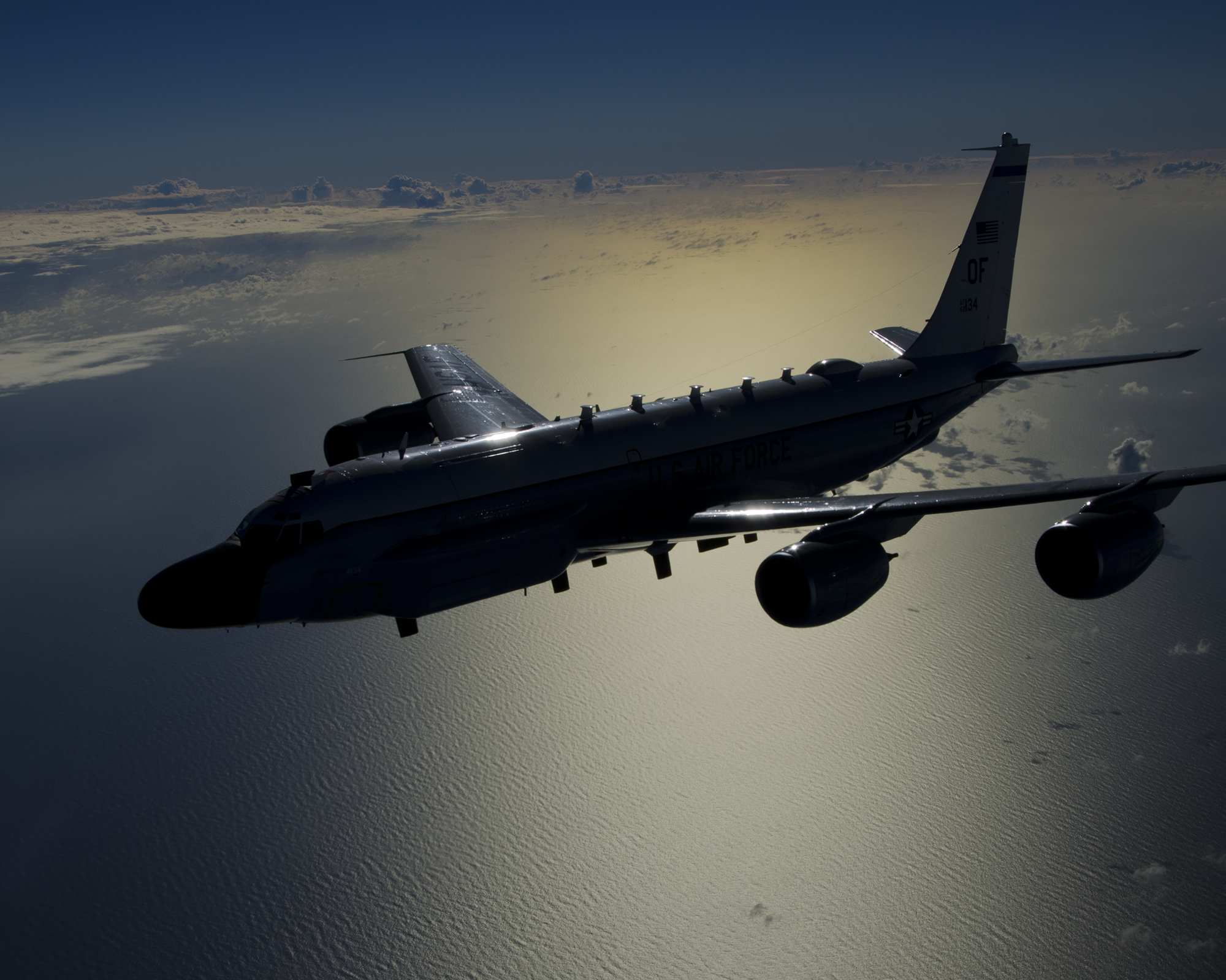 RC-135 Rivet Joint aircraft in flight
